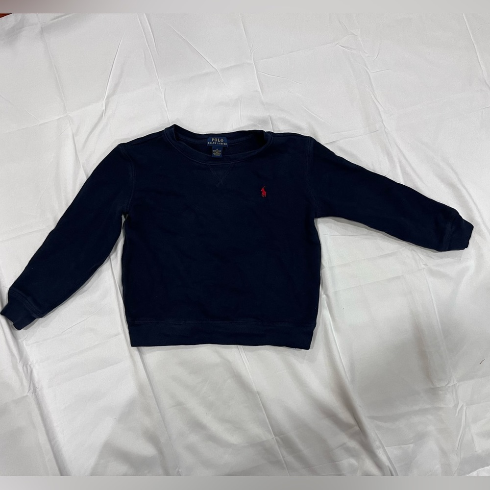 Polo by Ralph Lauren sweatshirt Navy blue. childrens sz 6 .USED.